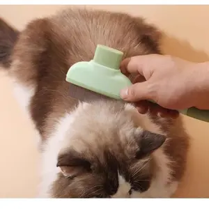 Pet Hair Remover Comb for Cats & Dogs - Stainless Steel Long/Short Teeth, Release Button for Efficient De-Shedding, Plus Small Pet Accessories: Cute Animal Print Hooded Warm Jumpsuit, Knitted Scarf, Cotton Bandanas, Toy