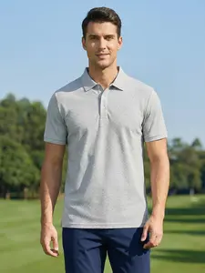 Quick-drying cooling men’s 170 g heavyweight pique polo shirt with a turn-down collar: short sleeves, high quality, breathable, wrinkle-resistant—summer sports shirt for casual menswear styling