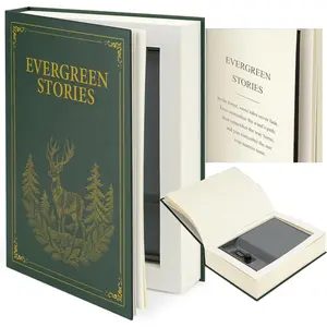 Large Decorative Book Safe with Combination Lock, 10.82"×7.67"×1.77" Hidden Storage Diversion Box for Cash, Phone, Passport, Valuables for Home Office Bookshelf