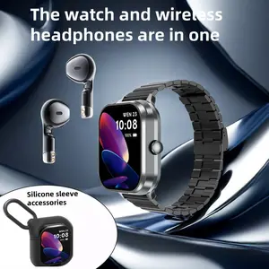 2-in-1 2024 2Smart Watch | 2.01inch Full Touch Screen Display, Message, Call, Sleep Monitoring, Sports Pedometer, Information Alerts, Compatible with iPhone/Android Phones, Perfect Fitness Watch for Women/Men, Ideal Birthday Gift Or Friend Gift