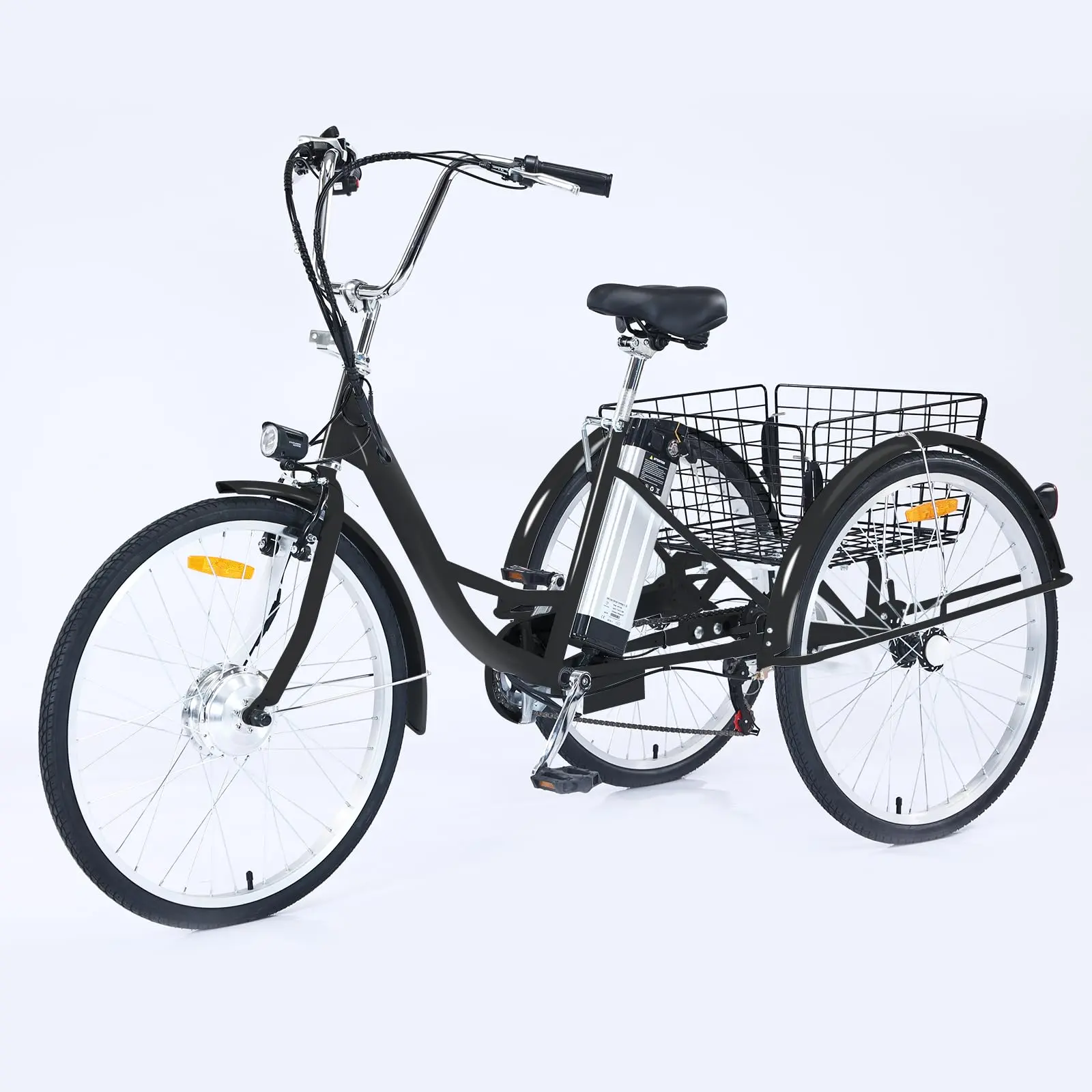 GARVEE 7 Speed Tricycle for Adults, 26 24 inch 3 Wheel Bikes for Adults with Baskets, Three Wheel Bike for Adults, 330 lb.