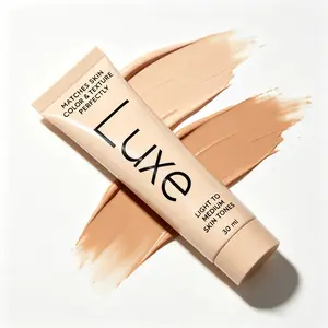 Luxe Color Changing Adaptive Foundation, Custom Medium to Full Coverage, Ultra Lightweight Comfort Daily Face Base Makeup