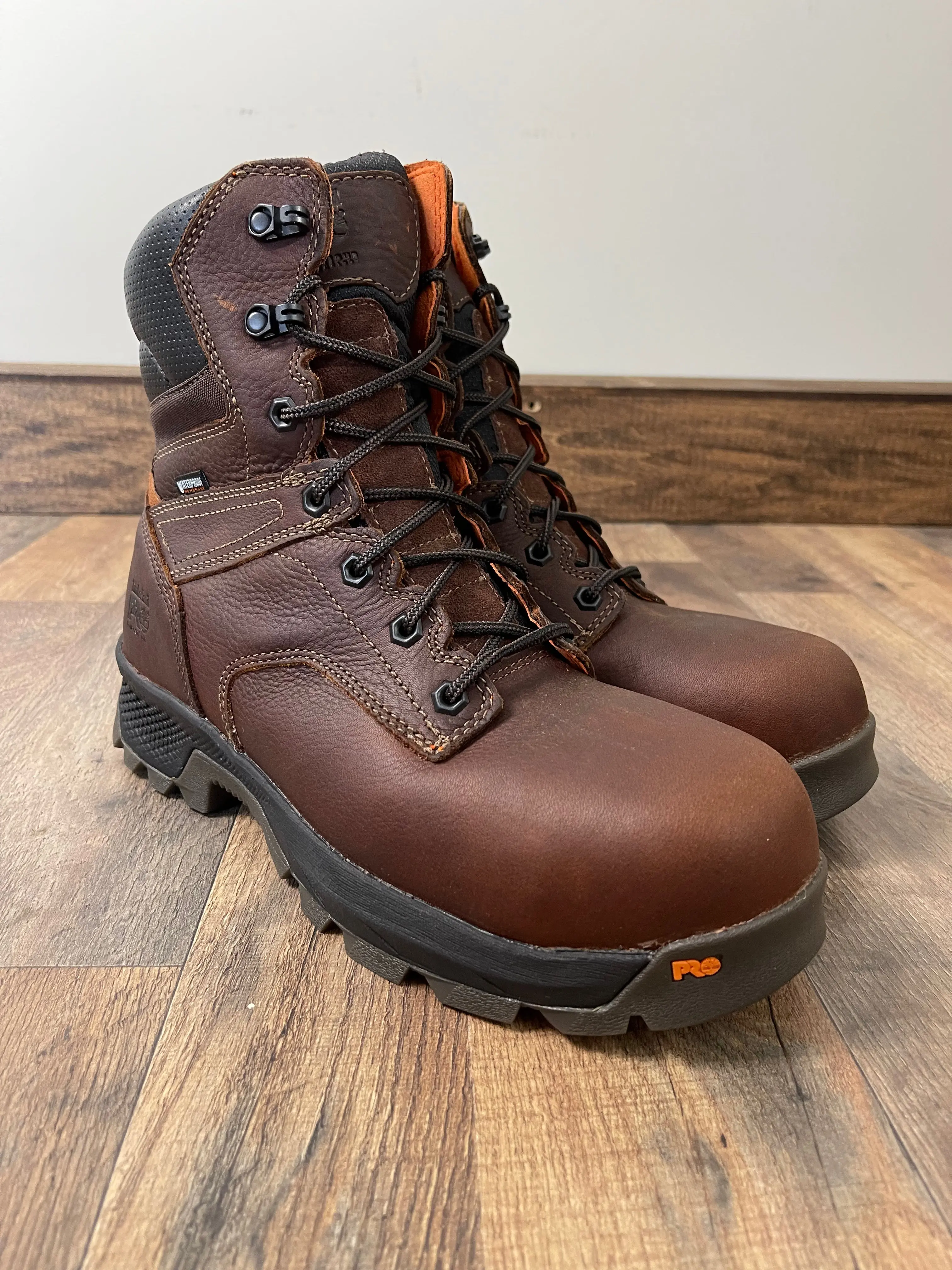 Timberland Boots for Men, Titan EV 8-Inch Waterproof High Cut Shoes with a Composite Toe for Work and Safety, Work Boot