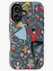 Clara'S Nutcracker Ballet Repeat By Robin Pickens Iphone Case Phone Case Phone Cases Phone Cover Hard Case Tough 2-Piece Phone Case