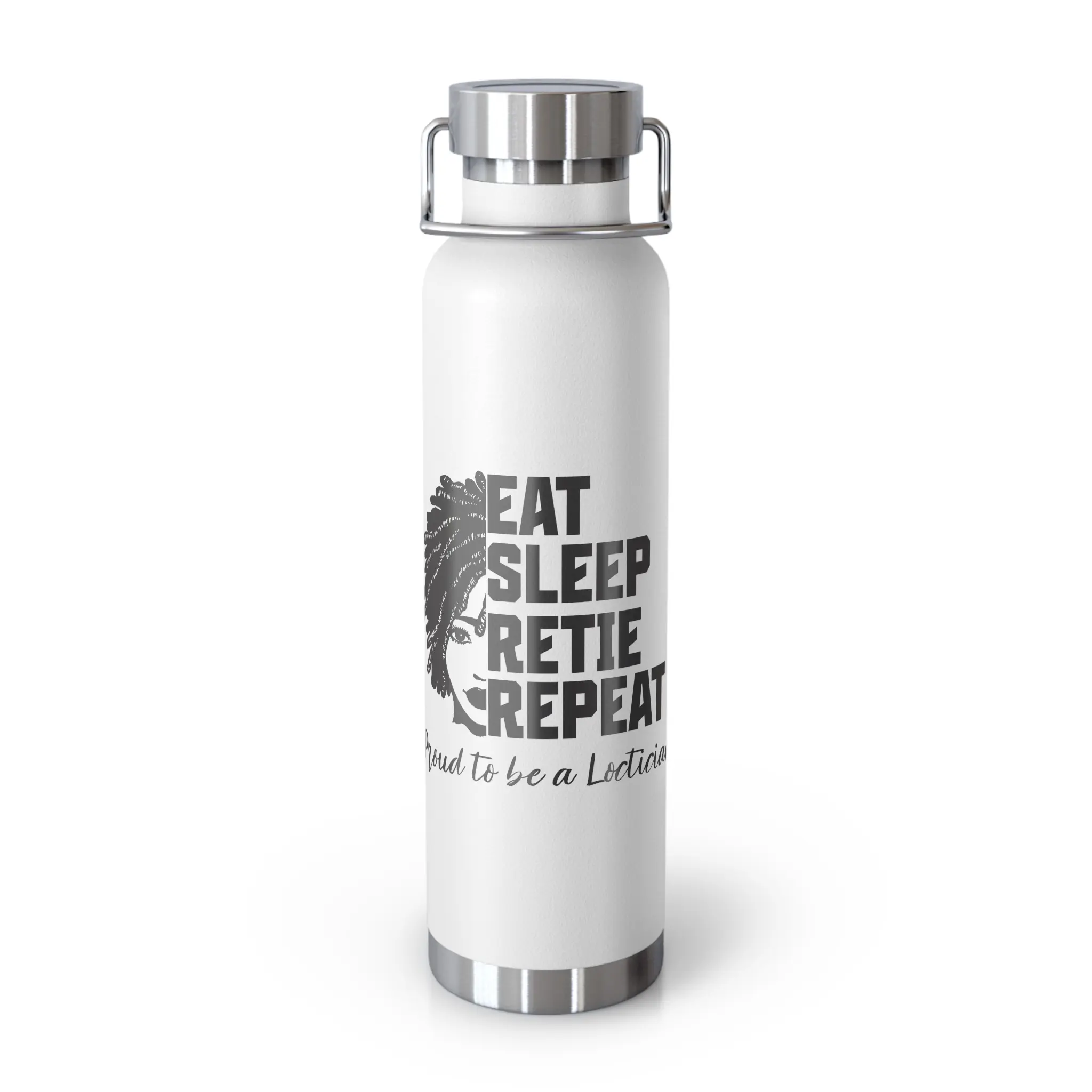 Eat, Sleep, Retie, Repeat - Copper Vacuum Insulated Bottle, 22oz