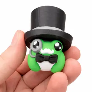 Gentleman Frog Clicker Fidget Toy - Cute Desk Fidget, Cottagecore Frog Figurine, Keyboard Clicker Toy, Stress Relief Desk Toy, Gift for Frog Lovers