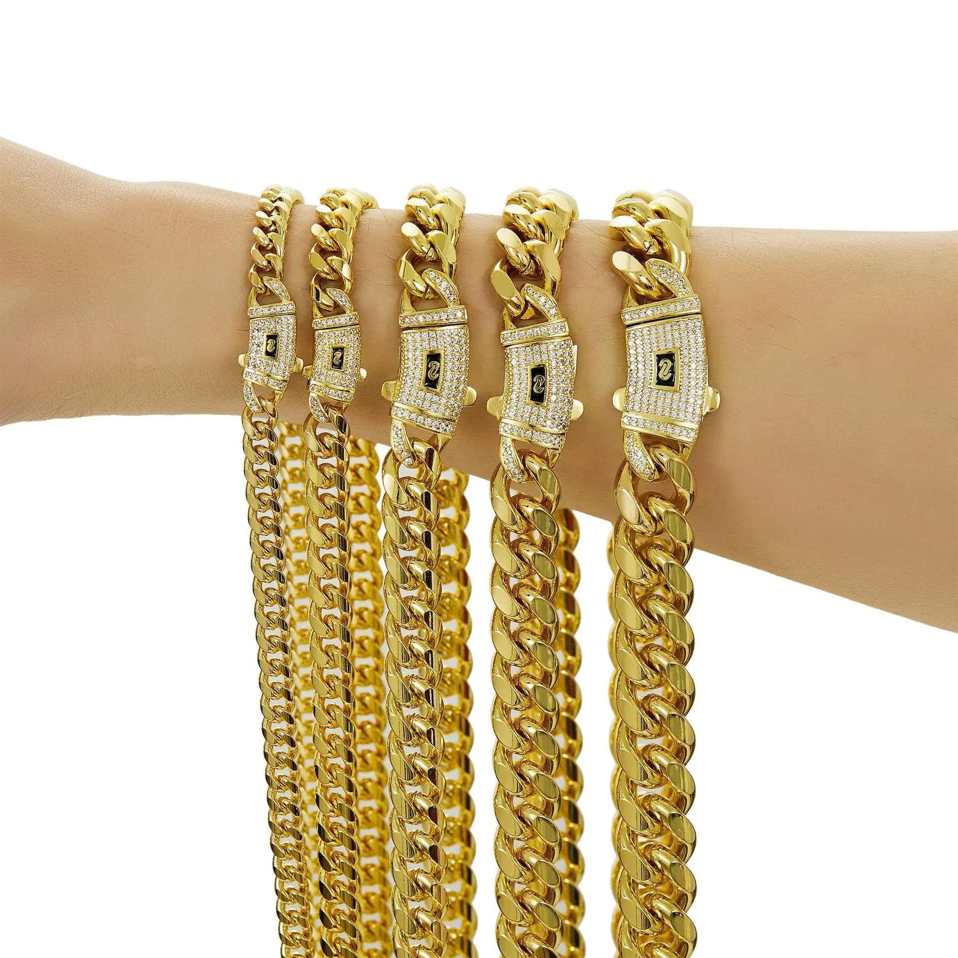 14K Real Gold-Plated Cuban Necklace The Latest Electroplating Process for Rust Prevention Waterproof, Fade-Proof Hypoallergenic Miami Link Chain Items 6-10mm Sizes Hip-Hop Style Fashion Timeless Shine for Every Look men's jewelry, Gold Aesthetic, Chunky G