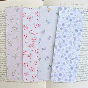 Dainty Spring Floral Bookmarks | Bookish Merch | Bookish Gift cardstock bookmark