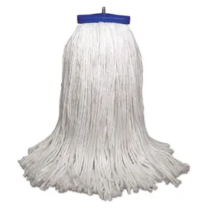 Boardwalk BWK 32 oz Economical Lie-Flat MOP Head - White, Rayon Fiber - 12 per Case