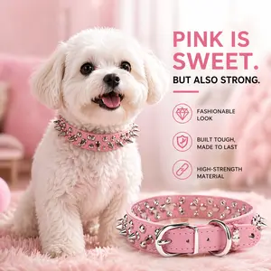 Dog Collar |     Spiked Anti-Bite Punk Collar for Medium & Large Dogs |     Heavy-Duty & Durable Pet Neck Ring |     Cool Design for Doberman, Pitbull, German Shepherd |     Fashion Statement for Dogs & Cats