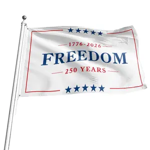 Freedom 250th Anniversary American Flag 3x5 Feet, Freedom 1776-2026 Usa Flag for Independence Day Celebration, Patriotic Decoration