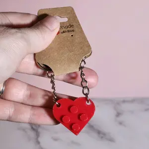 Brick Heart Keychain