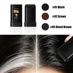 Hair Root Touch-Up Stick with Comb, Instant Gray Hair Concealer, Temporary Hair Color for Root Cover Up, Compact Portable Design, Natural-Looking, No Mess, for Men & Women