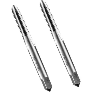 2 count M6 X 1.0 Metric Thread Tap,M2 HSS Right Hand Thread Milling Tap,M6 X 1.0mm Straight Flutes Screw Tapping
