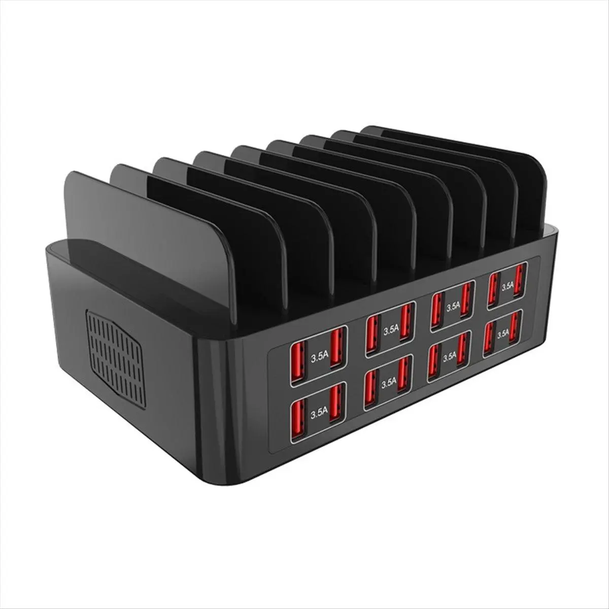 16-Port USB Charging Station with 150W Power, Desktop Multi-Port Hub for Smartphones & Tablets, ABS Family Organizer with Tablet Stand, AC110V US Plug (Baby & Maternity Nursing & Feeding Accessory), Smartphone