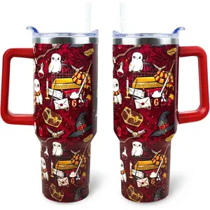 40 oz Stainless Steel Insulated Dinosaur Tumbler Mug - Leak-Proof Handle, Straw Lid, Portable Reusable Drink Mug, Ideal Christmas & Birthday Gift for Women