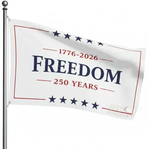 Freedom 250 Years Flag – 1776–2026 Patriotic 3x5 USA Anniversary Flag Garage & Man Cave American Flag Tapestry Big Slogan Summer Boat flag banners