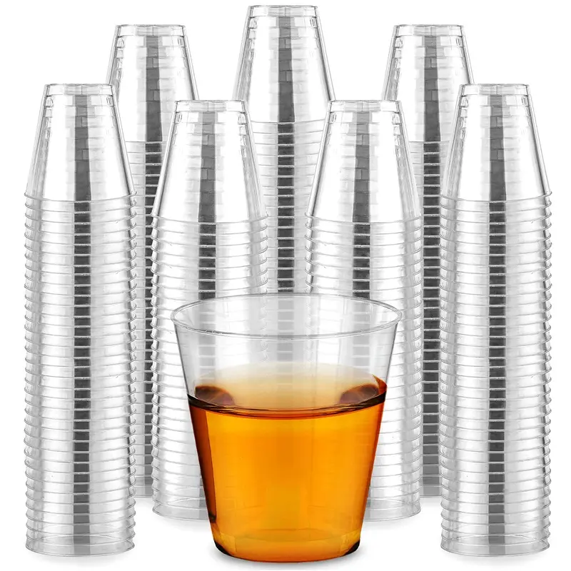 1000 Plastic Shot Glasses - 2 Oz Disposable Cups - 2 Ounce Shot Glasses - Ideal for Whiskey, Wine Tasting, Food Sampling and Sauce Dipping at Catered Events, Parties and Weddings (Clear)