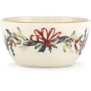 847254 Winter Greetings 5" Bowl, Christmas & Holiday Hosting Lenox