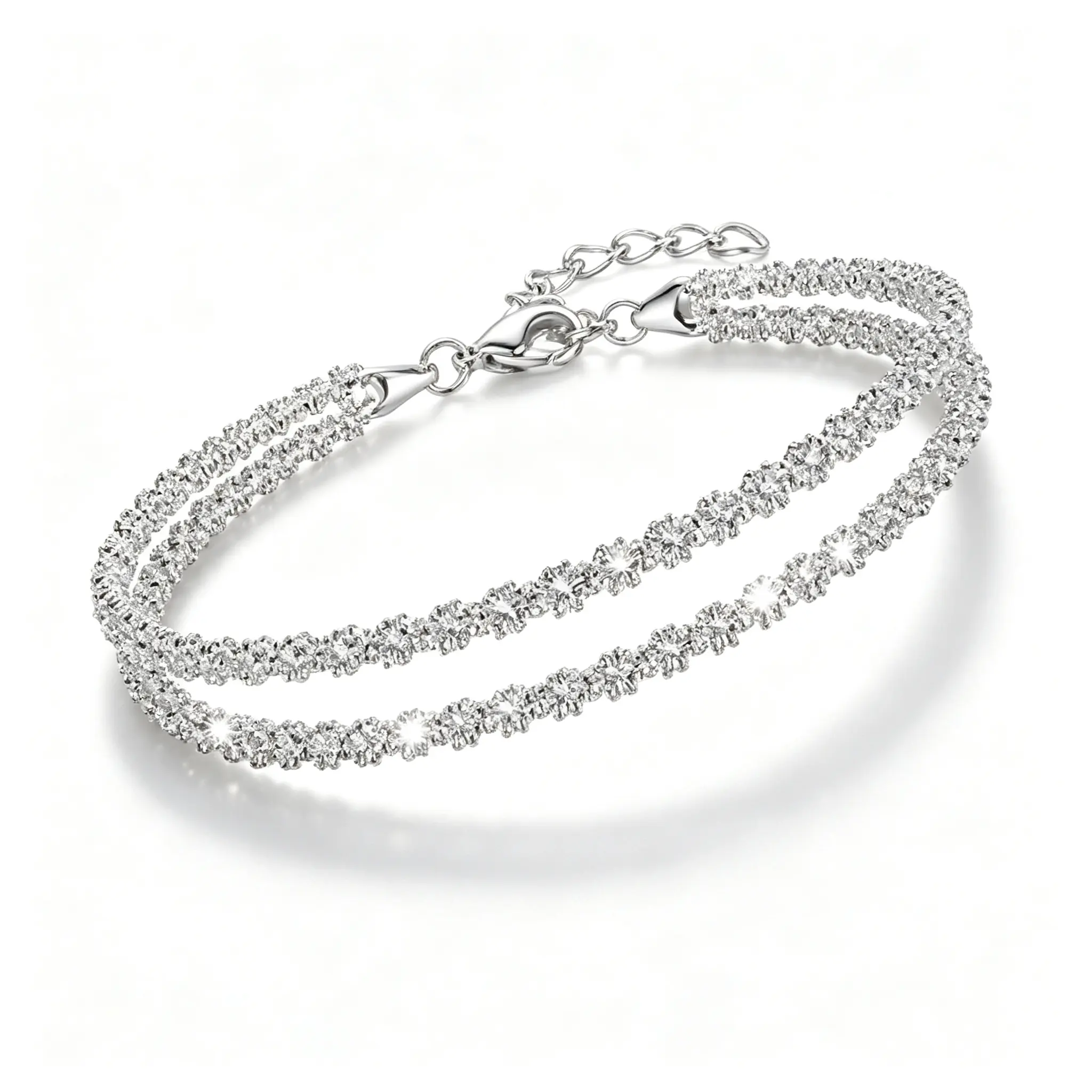 【2026 Trend Alert】Women's Dual-Wear Layered Sparkling Star Chain Anklet-Bracelet, Minimal Delicate Shimmer Beaded Chain, Daily Fashion Jewelry, Versatile Footwear-Wrist Accessory, Ideal Gift Choice