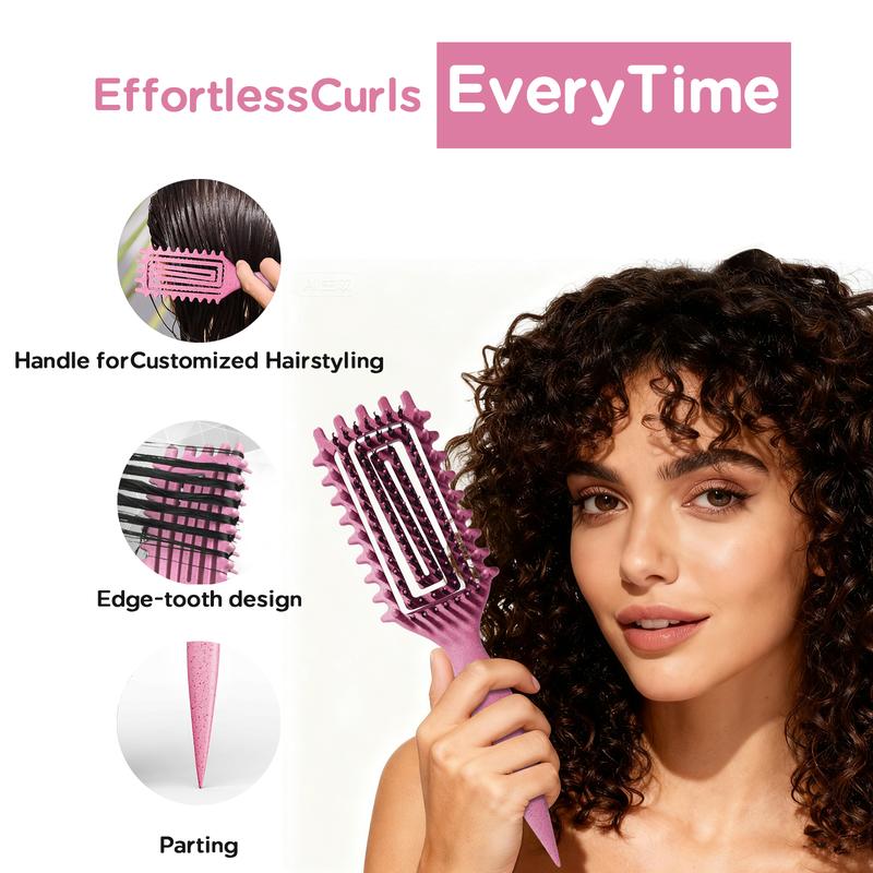 2026 Curly Hair Brush, Curl Defining Brush, DefiningBrush for Detangling Shaping and Defining Curls, LessPulling,Reduces Frizz, Effortlessly DefinedCurls,Waves&Coils, Defining Curls for Women,Men,Wet&Dry Hair
