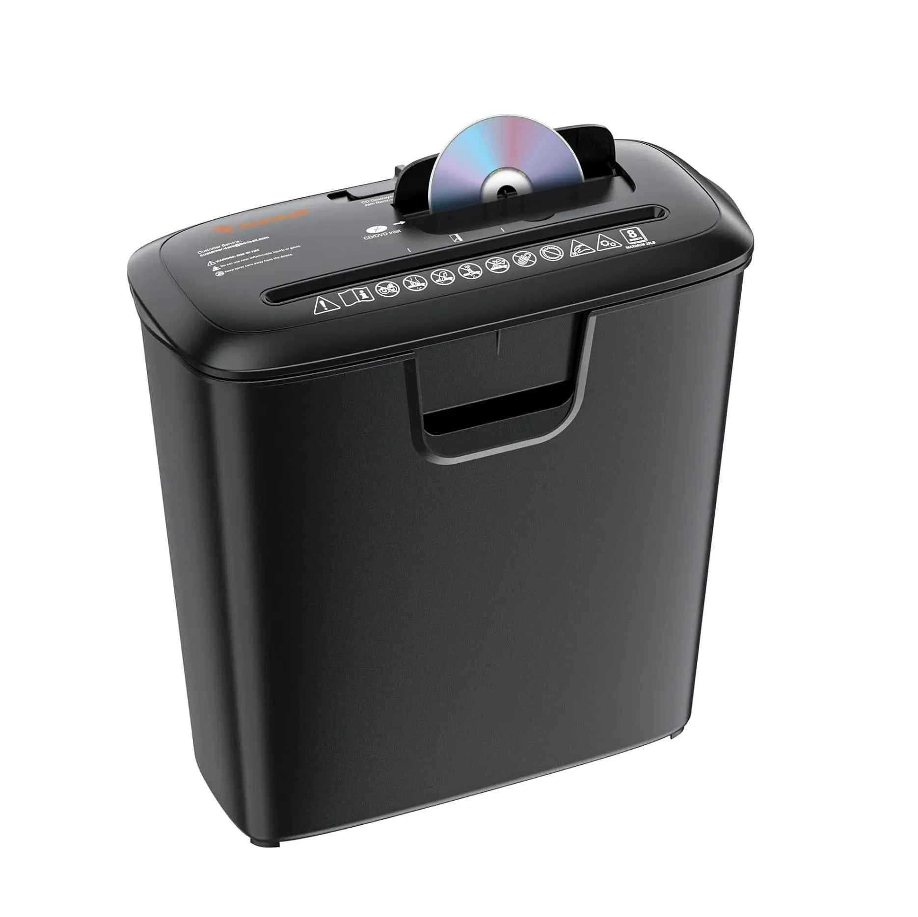 Bonsaii Paper Shredder for Home Use, 8-Sheet StripCut Home Office Shredder, StripCut Home Office Paper Shredder，CD/Credit Card Shredder Machine with Overheat Protection, 3.4 Gallons Wastebasket，
