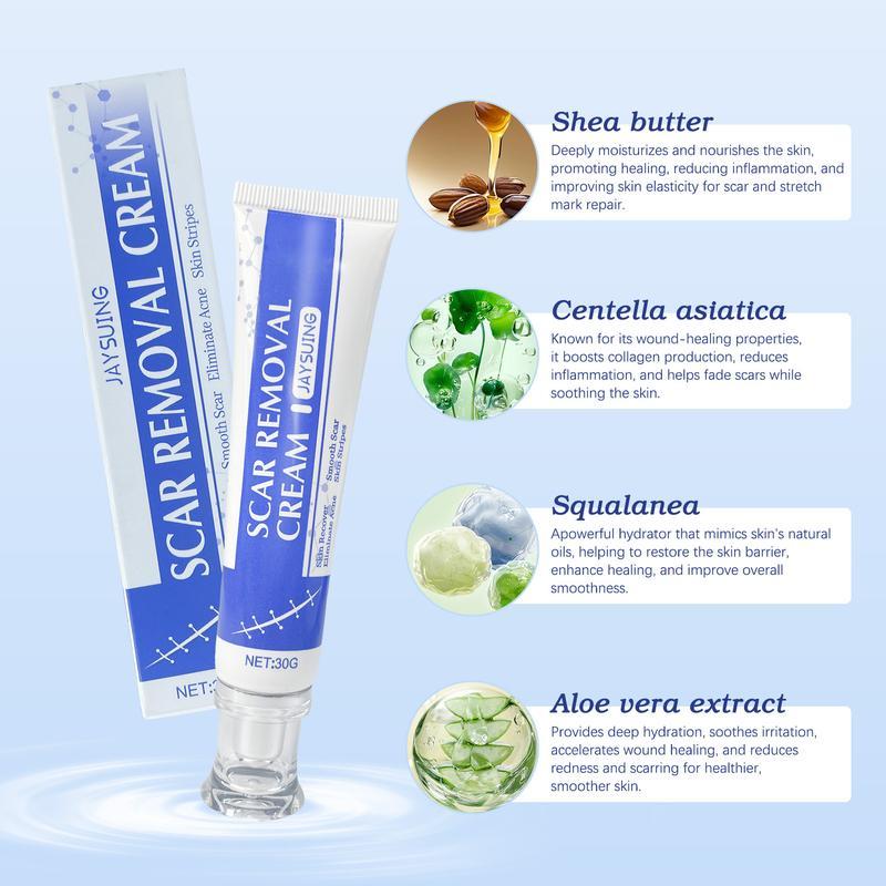 JAYSUNG Professional Scar Removal Cream Advanced Silicone Skin Repair Gel for Burn Acne Old Scar Removal Cream for Face & Body Fades Dark Scars 30g