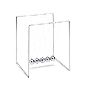 THY COLLECTIBLES Unique Stainless Steel Newtons Cradle Balance Balls 4.5 inch Desk Top Decoration Kinetic Motion for Home and Office Marble Ornaments