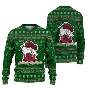 Scottish Christmas Sweater – Funny “Nollaig Chridheil” Gnome Playing Bagpipes | Cozy Ugly Xmas Knit Pullover for Holiday Cheer