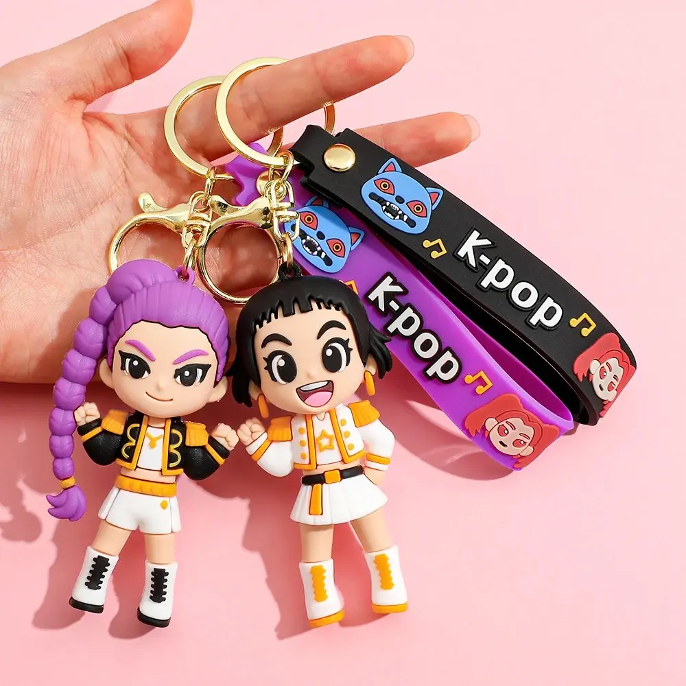 Rumi Keychain  Group Rumi Mira Zoey Anime Character Keychains Backpack Pendant Charms Keyring Party Favor Gifts