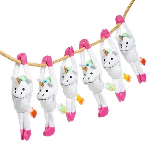 11" Bulk 72 Pc. Long Arm Hugging Rainbow Stuffed Unicorn toys
