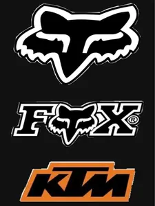3pcs Fox Racing Monster Energy Sticker - Motocross Dirt Bike Decal for Helmets and Cars