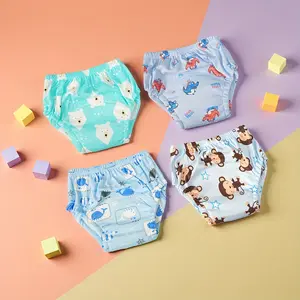 4-Piece Training Pants for Boys & Girls, Toddler Training Underwear, Breathable Potty Training Underwear, Soft Absorbent Leak-Proof Diaper Pants