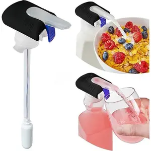 Automatic Drink Dispenser - Hands-Free Beverage Dispenser for Fridge - Perfect for Milk, Juice - Gifts for Women & Men - 1 Pack, Black
