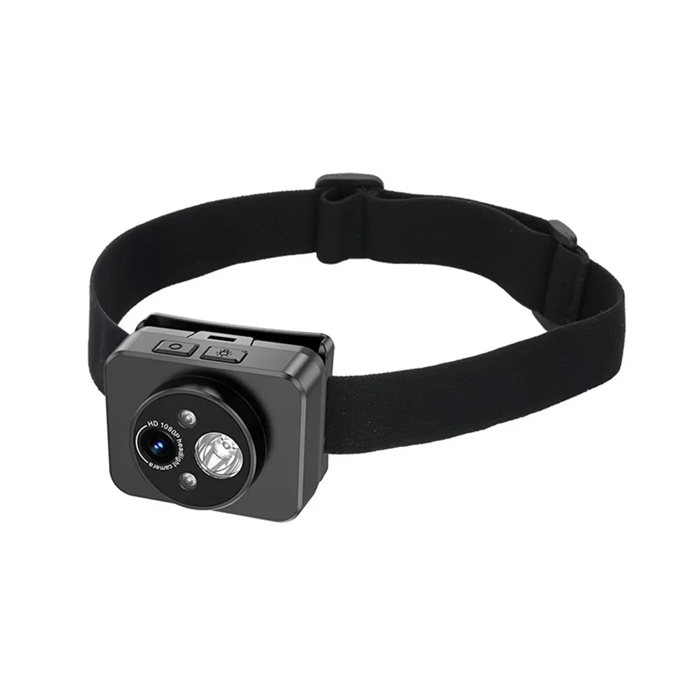 Head-Mounted HD PTZ Anti-Shake Plastic Sports Camera, MP4 Video Recorder with Charging & Memory Support for Cycling Outdoor Vlog (Car Exterior Accessory)