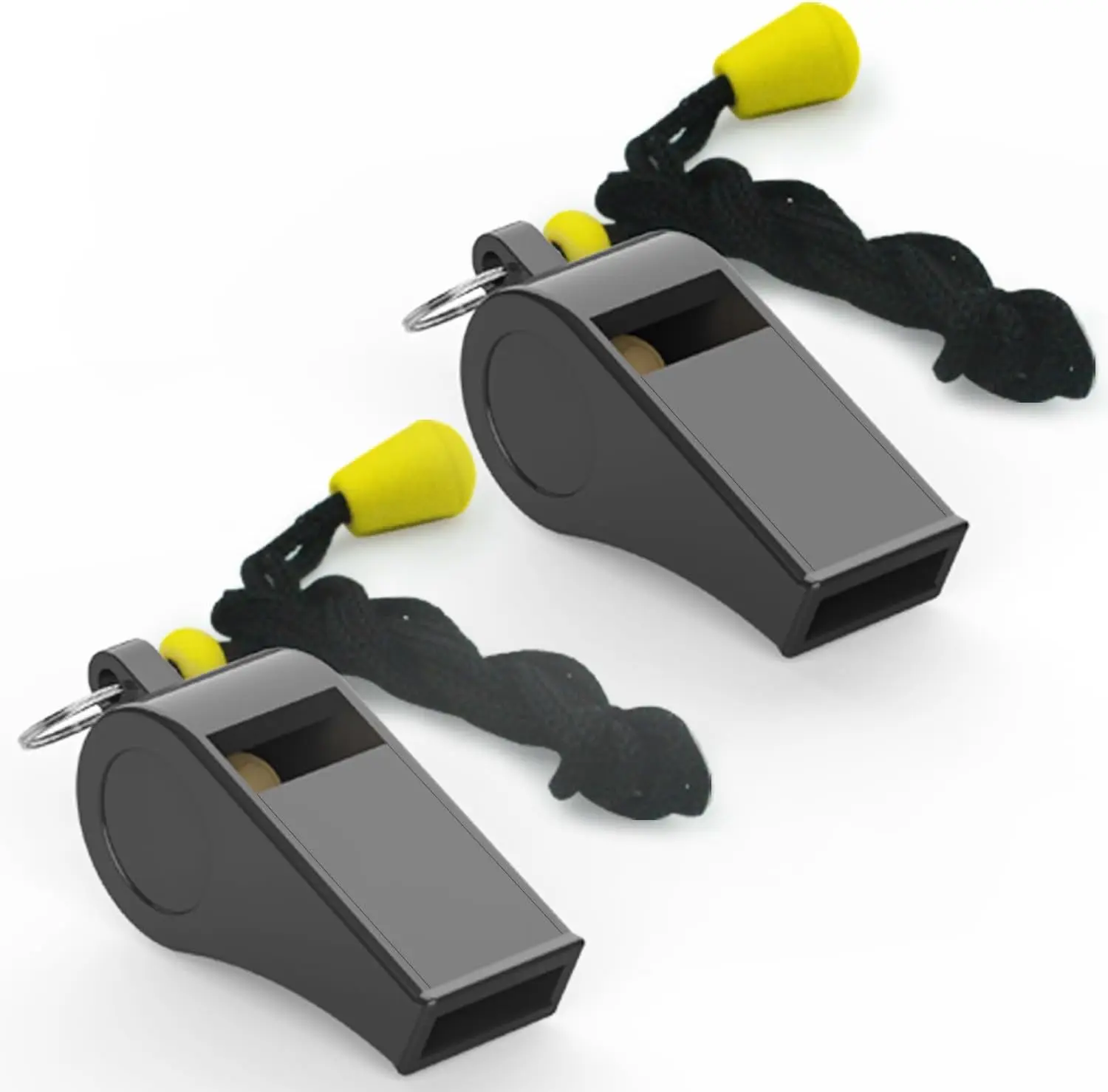 Whistle 2 Packs Plastic Sports Whistles with Lanyard Loud Crisp Sound Whistle Great for Coaches Referees Teachers and Officials 2PCS