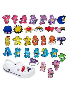 31 Pcs Cute Cartoon Bear PVC Shoe Charms Accessories Multifunctional , Durable and Comfortable Design, Perfect for Daily Wear