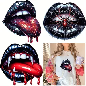 Halloween Htv Heat Transfer Vinyl Stickers, Terror Flash Blood Spider Web Patterns, DIY Decorations for Halloween Party Supplies