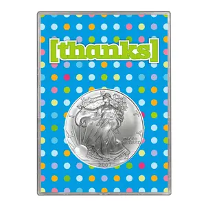 2007 $1 American Silver Eagle Gift Holder – Thanks Design