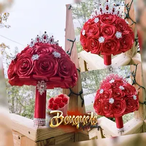 Bouquets with Rhinestone Accents for Weddings and Special Occasions Perfect for Brides and bridesmaids