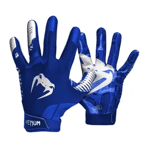 Venum Elite Football Gloves - Royal Blue/Silver