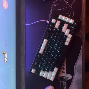 Japanese Katana Pattern Mouse Pad, Rectangular Gaming Mouse Pad, Office Desk Keyboard Mat with Non-Slip Rubber Base & Stitched Edge for Home & Office Gaming