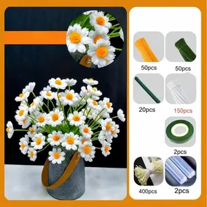 Mother's Day Gift DIY Eternal Flower Set, Create Fluffy Bouquet in 30 Minutes, Daisy Craft Kit, Decorative Flowers, Flower Arrangements, Graduation Gift