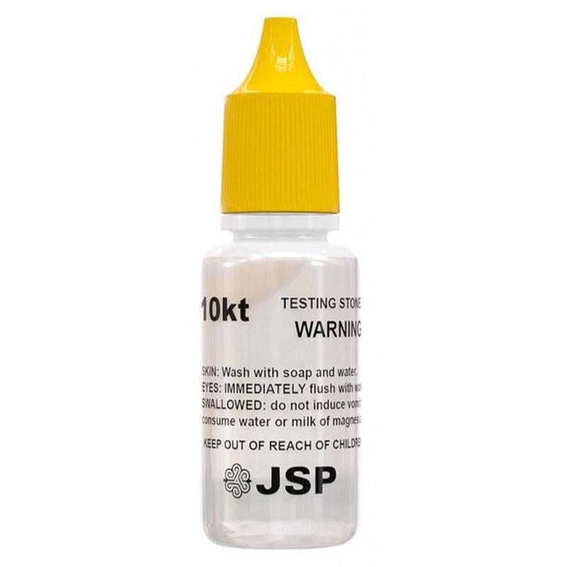 JSP Gold Testing Kit 10k 14k 18k with GTE Scratch Stone Precious Metals Solution for Jewelry Scrap Bars Coins 5-Piece Kit