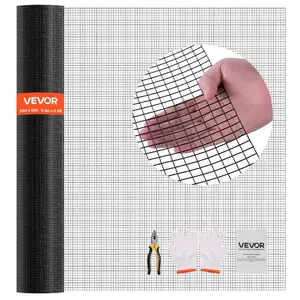 VEVOR Hardware Cloth 60 inx 50 ft, 1/2 in 19 Gauge Galvanized Wire Mesh Roll, Weather-Resistant Vinyl Coated Chicken Wire Fencing, Heavy Duty Welded Garden Plant Fencing for Rabbit Cage Snake Fence