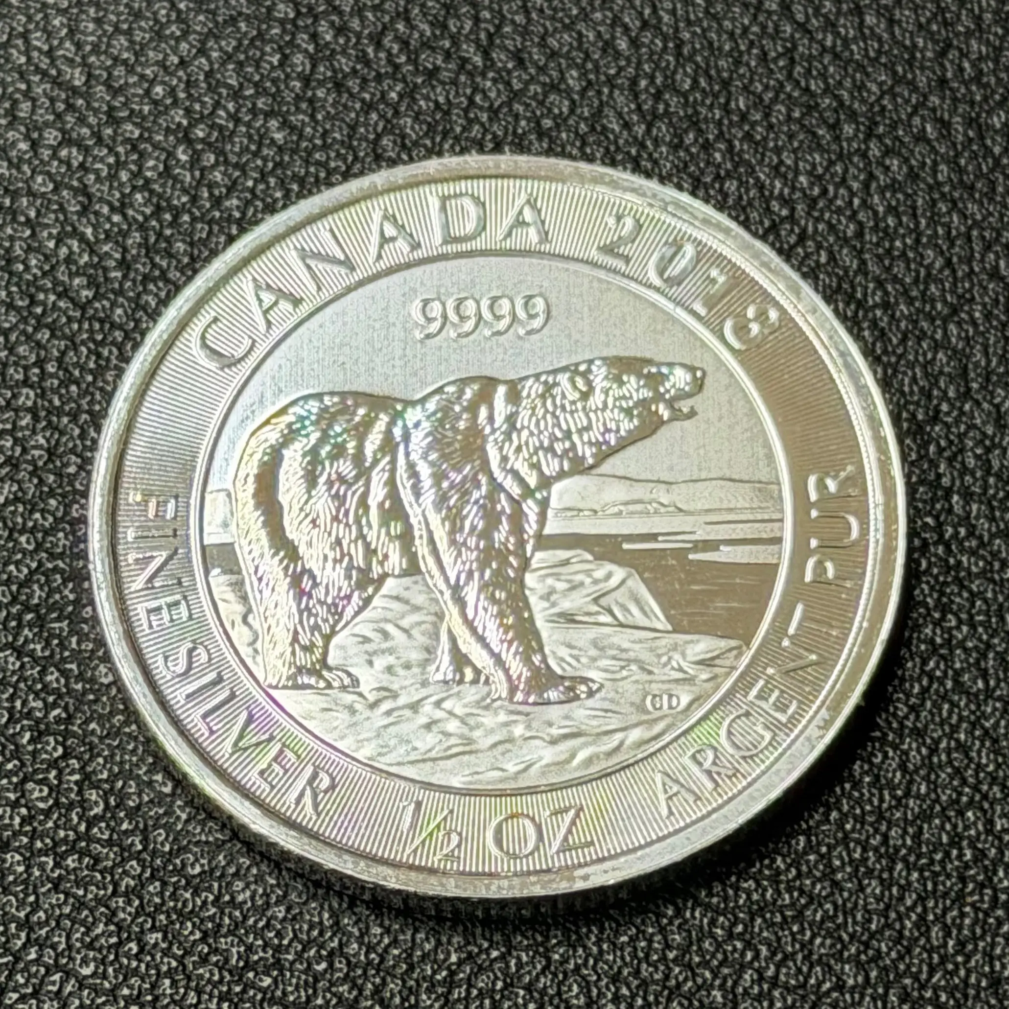 1/2 Oz Silver Canadian Polar Bear Coin