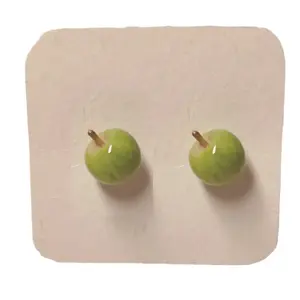 Fresh Forest-Style Earrings – Cute Simulated Green Apple Studs & Cherry Designs, Dainty Unique New Arrivals, Elegant Accessories for Her