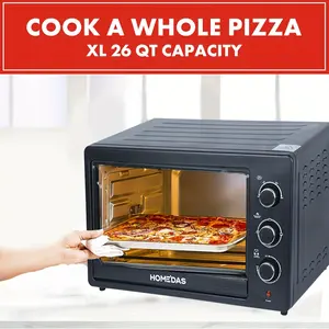 Air Fryer Toaster Oven, 25L Convection Oven, 1700W Stainless Steel Toaster Ovens Countertop Combo with Grill, Pizza Pan, Gloves, 12 Slices Toast, 12-inch Pizza, Home and Commercial Use