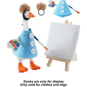 7-Inch Desktop Duck Costume Set, Miniature Duck Clothes for Magnetic Duck Statues, Desktop Duck Accessories Kit, Perfect for Decorations, Cute Desktop Decoration, Gift