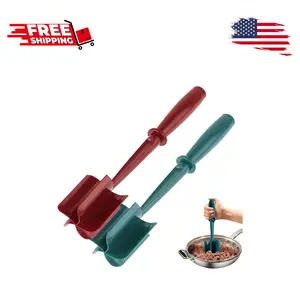 2Pcs Meat Chopper and Masher - Ground Beef Hamburger Smasher